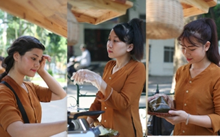 3 cô gái bán bánh giò tại Hà Nội nổi tiếng vì xinh đẹp như hotgirl